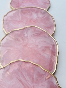 Antique Design Epoxy Resin Coaster Custom Size Best Polished Tea Cup Tableware Handmade Best Quality Handmade Product - Product Image 2