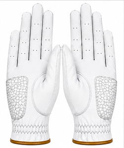 Gants de golf de luxe en cuir Cabretta respirant pour hommes et femmes, adhérence douce, antidérapants, accessoire de sport, logo, vente en gros - Product Image 5