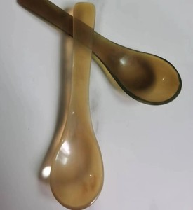 Unique Natural Horn Patterns Genuine Buffalo Horn Mirror Polish Classic Handcrafted Cutlery <b>Spoon</b> Set Home & Restaurant Use - Product Image 1
