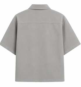 เสื้อเชิ้ตแขนสั้นผู้ชายแบบลำลอง ปกคอพับ เสื้อเชิ้ตฤดูร้อน - Product Image 2