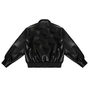 High Quality Men's Winter Genuine Leather <b>Canvas</b> <b>Jacket</b> Front Logo Eco-Friendly Waterproof Windproof Warm Black Cheap Price Sale - Product Image 2