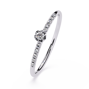 Bagues de fiançailles en or massif 9k 10k 14k 18k avec diamants cultivés en laboratoire certifiés IGI Gia de Loista Jewels pour femmes et hommes - Product Image 2