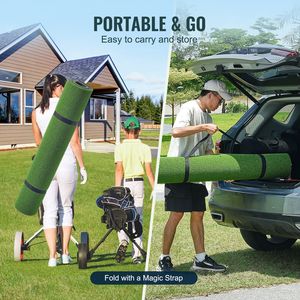 Tappetino da Golf 5x4ft con 6 Tee, Ausilio per l'Allenamento, Tappeto in EVA per Pratica di Golf su Erba Artificiale - Product Image 5