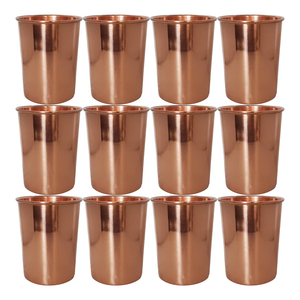 Vaso de Cobre Puro Hecho a Mano, Ecológico, Diseño Clásico para Cocina Tradicional India, Decoración del Hogar, Estilo de Vida Saludable - Product Image 4