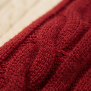 Wholesale <b>Custom</b> Red White Cable Knit Button Up Varsity Cardigan Chenille Patch Sorority Sweater Unisex Greek Apparel - Product Image 3