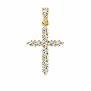 เครื่องประดับฮิปฮอปแฟชั่น SHRAMAN DIAMOND แบบสั่งทำได้สำหรับทั้งชายและหญิง เงินแท้ 925 ชุบทอง ประดับโมอิสซาไนต์ จี้รูปพระเยซูแบบคริสเตียน - Product Image 1