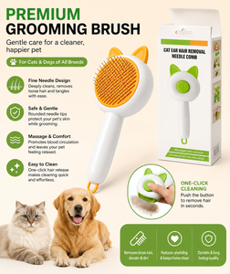Brosse de toilettage pour animaux de compagnie de qualité supérieure, brosse professionnelle pour éliminer les poils et les peluches pour chiens et chats, fournisseur en gros - Product Image 1