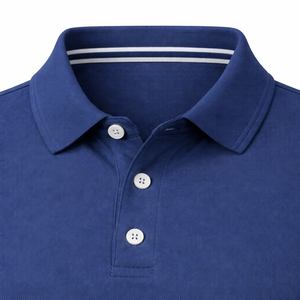 Men's Blue <b>Star</b> Printed Polo <b>Shirt</b> Short Sleeve Regular Fit Casual Style Oxford Fabric Woven Design - Product Image 5