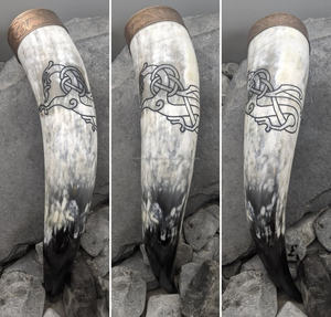 Corne à boire en agate blanche africaine de haute qualité meilleur prix sculpté Viking décoratif artisanat naturel technique polie - Product Image 1