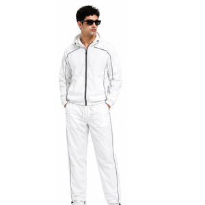 Custom Sports Nylon Tracksuit for <b>Men</b> Lightweight <b>Jacket</b> and Pants Windproof Activewear OEM ODM Bulk Production Nylon Tracksuit - Product Image 6