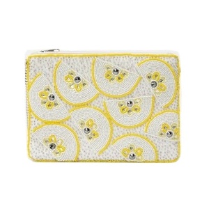 กระเป๋าสตางค์ใบเล็กลายปักลูกปัดสีส้มสำหรับผู้หญิงกระเป๋าเงินลายบูมมีสไตล์และตกแต่งด้วยมือ - Product Image 5