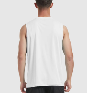 Custom Logo Ribbed <b>Singlet</b> <b>Men</b> 100% Polyester Tank Top Wholesale Casual Vest Knitted Weaving Workout <b>Men's</b> Tank Top - Product Image 2