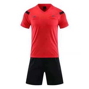 Training <b>Referee</b> Uniform Men Custom Logo Soccer <b>Referee</b> Shirt Shorts Set Supplier - Product Image 1