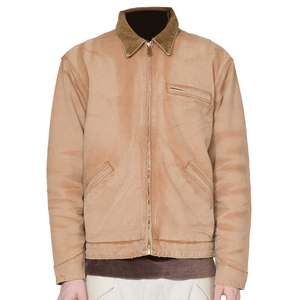 เสื้อแจ็คเก็ตช่างผ้าแคนวาสพิมพ์ลายตามสั่ง พร้อมซิปสำหรับผู้ชาย - Product Image 6