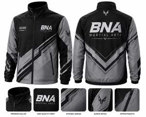 Veste de sport personnalisée pour arts martiaux, veste d'échauffement à fermeture éclair intégrale pour équipe, veste d'entraînement par sublimation, fabricant de vêtements de sport sur mesure - Product Image 1