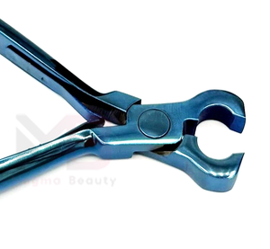 Pinzas MAGMA BEAUTY MB-ZS-622 Ultra Afiladas para Aplicación de Queratina, Mango Largo Azul para Uso Comercial, Extensiones de Cabello con Queratina - Product Image 4