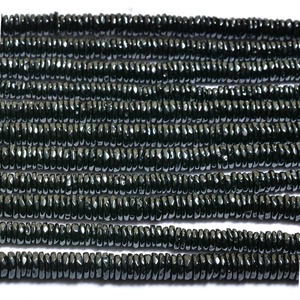 Natural Black Spinel Heishi Gemstone Beads 7MM Strand Loose Spinel Stone Beads <b>String</b> For Jewelry Making Wholesale Price Bulk - Product Image 2