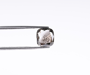 Diamant de laboratoire fantaisie taille coussin sel et poivre de 1,25 ct, pierre libre pour bijoux, taille personnalisée, diamant sel-poivre taille coussin - Product Image 3