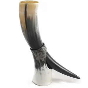 Cuerno Vikingo para Beber Cerveza, Material Orgánico, Borde de Latón Pulido, Logotipo Personalizado, Diseño Único Ecológico, Recuerdo - Product Image 2