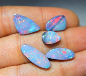 Australian <b>Opal</b> Doublet Cabochon Natural Multi Fire Loose Stone Jewelry Making - Product Image 2