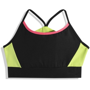 Sujetador deportivo de alto soporte para mujer, elástico en cuatro direcciones, de spandex/nailon, duradero, de secado rápido, estilo deportivo, espalda cruzada, para gimnasio - Product Image 1