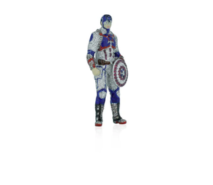 Colgante con Diseño de Escudo de Capitán América, Joyería de Aleación con Cristales de Imitación, Regalo Unisex, Estilo Clásico, Plateado - Product Image 3