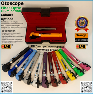 Wholesale Price LAPA MASTER High Quality Reusable Lightweight Eco-Friendly Manual Fiber Optic Otoscope Orange Instrument Set 1 - Product Image 4