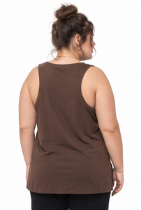 Plus Size <b>Distressed</b> Embroidered Tank <b>Top</b> 100% Cotton Polyester Racerback <b>Top</b> Gym Wear Singlet <b>Top</b> Eco-Friendly Workout Stringer - Product Image 4