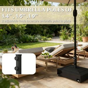 Base per Ombrellone da Giardino in Acciaio Inossidabile da 3 Metri per Esterni, Cortili, Ristoranti, Palestre o Spiagge, in Resistente Materiale Poliestere - Product Image 5