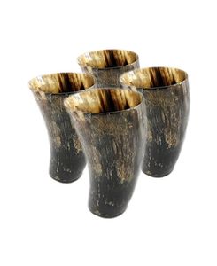 Tasses à boisson en corne de buffle faites à la main, forme naturelle, polies, style rustique, ensemble de collection, durables, écologiques, imperméables, modernes - Product Image 2