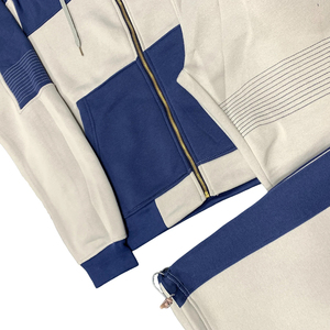 Conjunto Deportivo Unisex Personalizado de Dos Piezas, Sudadera con Cierre y Bloques de Color, Pantalones Deportivos, 100% Algodón Orgánico de Alto Gramaje, para Ropa Casual - Product Image 2