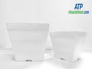 Pot pour la décoration de la maison et du jardin, Wave Square Pot avec plastique de haute qualité - Product Image 3