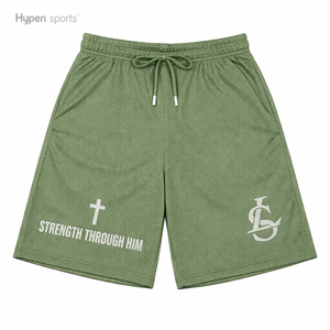 Canvas Men's Shorts Wholesale Custom Sublimation High-quality 100% Polyester <b>Elastic</b> Waist Breathable Casual Mid Mesh Short - Product Image 4