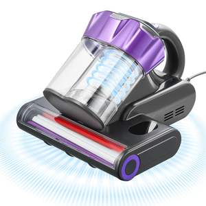 Aspirateur à main puissant 550W, 18Kpa d'aspiration, double bac à poussière, filtre HEPA, pour matelas, canapé, fil, gris, chauffage, ultrasons - Product Image 1