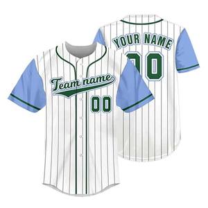 Camiseta de Béisbol Sublimada Personalizada al por Mayor de Fábrica OEM para Adultos, Transpirable, Ligera, con Cuello en V, Uniforme de Béisbol, Jersey de Softbol - Product Image 1