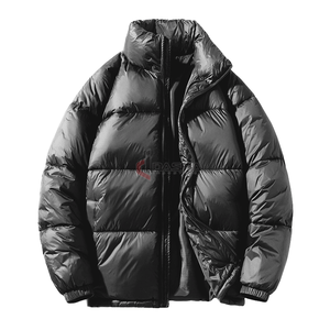 Blouson matelassé pour homme, grande taille, épais, chaud, respirant, col montant, logo personnalisé sur le devant - Product Image 3