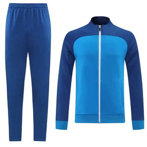 Chaquetas deportivas y pantalones de chándal con cierre de cremallera completa hechos a medida para ropa deportiva de fútbol, conjunto de 2 piezas. - Product Image 1