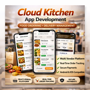 การพัฒนาแอปพลิเคชันมือถือครัวคลาวด์ยุคใหม่ แพลตฟอร์มอาหารหลายผู้ให้บริการ คำสั่งซื้อแบบเรียลไทม์ แดชบอร์ดครัว ข้อมูลสำคัญที่ปลอดภัย - Product Image 1