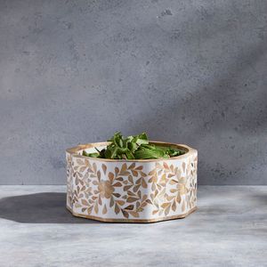 Bol artisanal en os incrusté, Bol à fruits en os incrusté, Bol centre de table en os incrusté, Bol design en os incrusté, Présentoir haut de gamme en os incrusté - Product Image 4