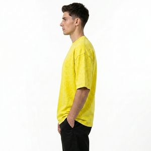 T-shirt décontracté pour homme, teint et délavé au soleil - Product Image 6