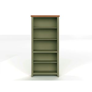 Bridgevine Home libreria da 72 pollici alta 5 ripiano con finitura verde salvia e legno di frutta senza bisogno di assemblaggio - Product Image 1