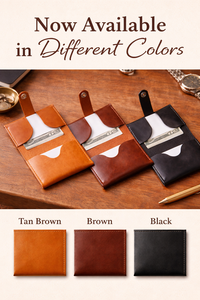 Cartera Minimalista de Cuero Genuino Personalizada, Duradera, con Patrón de Hilo Vintage, para Uso Diario, para Tarjetas de Visita y Dinero - Product Image 2