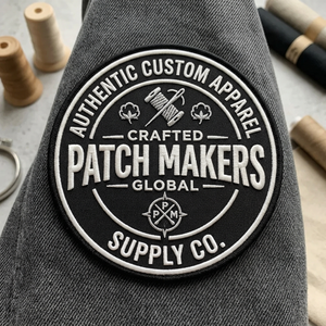 Patch en tissu rectangulaire personnalisé avec logo, en feutre non tissé écologique, brodé et thermocollant - Product Image 3