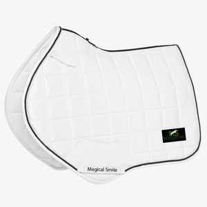 Almohadillas de alta calidad para silla de montar, almohadillas de gran calidad para equitación, tela de satén de seda, almohadillas para salto, color azul hielo - Product Image 3