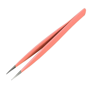 Pince à épiler de luxe ergonomique à double extrémité en acier inoxydable avec pointe inclinée pour maquillage et beauté - Product Image 6