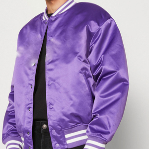 Veste universitaire en satin de baseball pour homme de haute qualité, décontractée, à manches longues, légère, tendance hiver, grandes tailles, prix raisonnable - Product Image 5