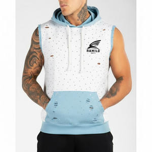 Sudaderas sin Mangas para Hombre, Diseño OEM, Moda, Más Vendidas, Ligeras, para Fitness, Básicas, Mezcla de Algodón - Product Image 6
