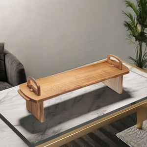 Bandeja de Servir Rectangular Moderna Hecha a Mano de Madera de Acacia, Bandejas de Servir de Madera Artesanales, Bandejas Decorativas de Madera Natural - Product Image 1