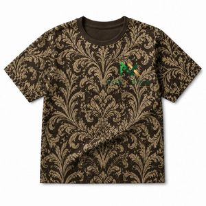บริการ OEM เสื้อยืดคุณภาพสูงแบบซับลิเมชั่น พิมพ์โลโก้ตามสั่ง ลายบาโรก เสื้อลำลองผู้ชาย - Product Image 1