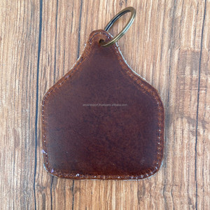 Vente en gros de porte-clés en cuir de vachette, gravure laser, porte-clés unisexe en cuir véritable de luxe, porte-clés d'accessoires - Product Image 5
